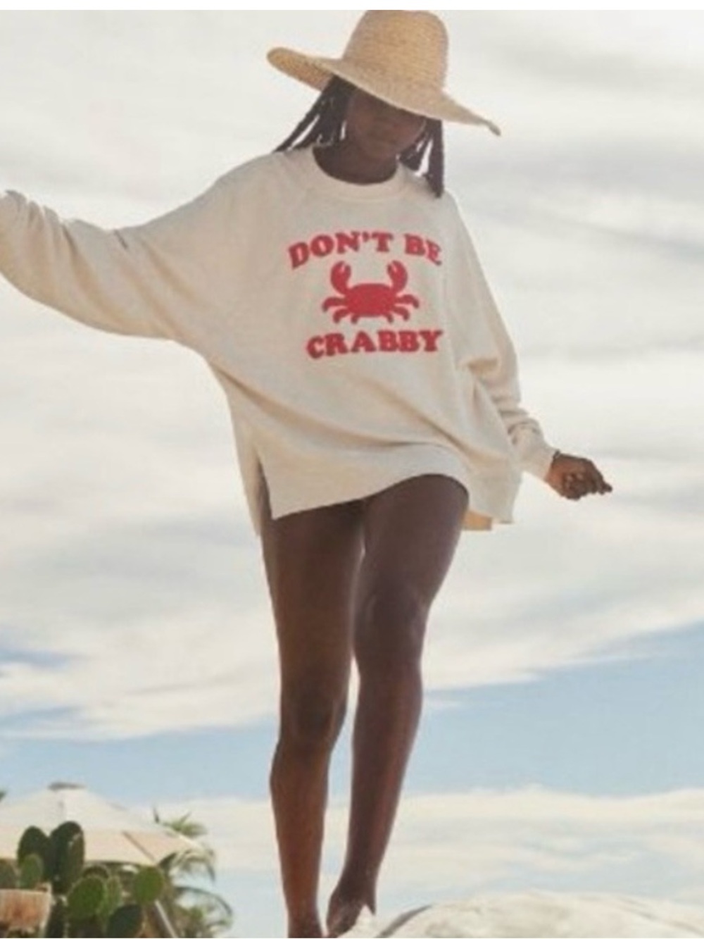 Aerie “Don’t Be Crabby” Soft and Cozy Oversized Sweatshirt. Size XS, EUC